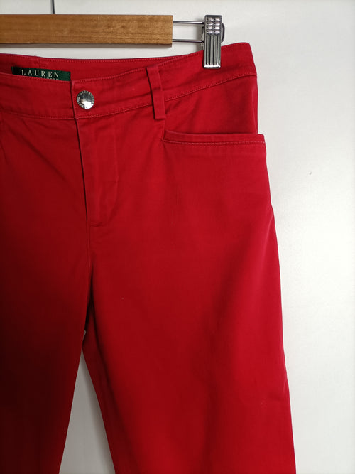 RALHP LAUREN. Pantalón rojo chino T.4(40)