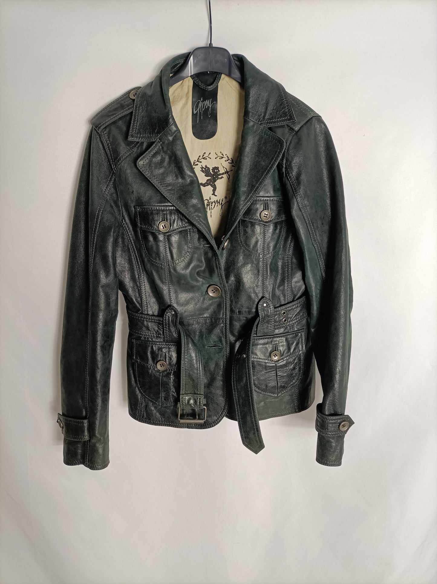 GIPSY. Cazadora negra piel T.s