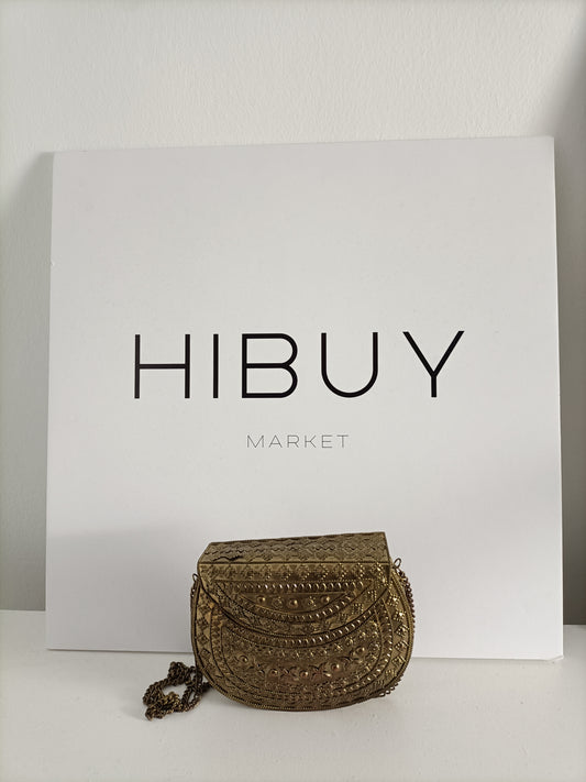 reservado ana. OTRAS. Bolso dorados rígido