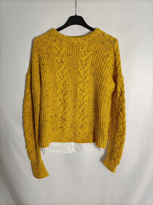 PRIMARK. Jersey mostaza jaspeado T.38