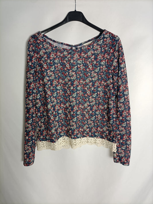 SPRINGFIELD. Lace flower T-shirt