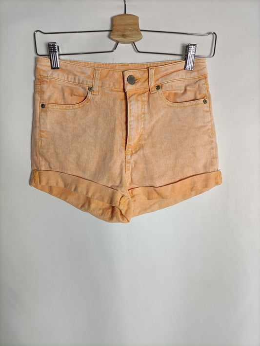 PRIMARK. Shorts naranja desgastado T.36(32)