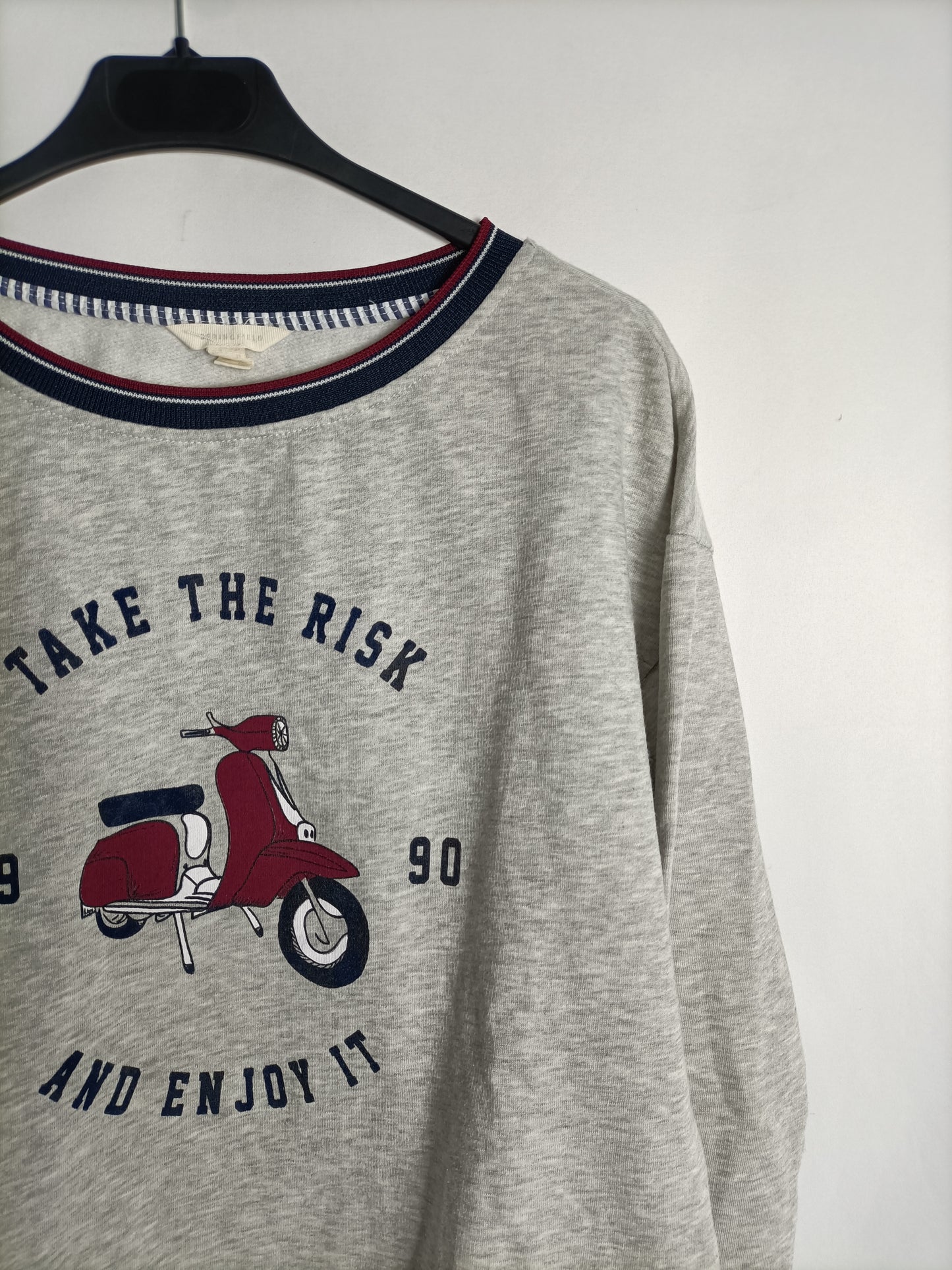 SRPINGFIELD. Sudadera gris moto T.m