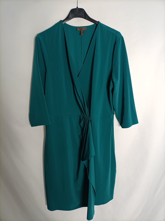 CORTEFIEL. Green wrap dress Tl