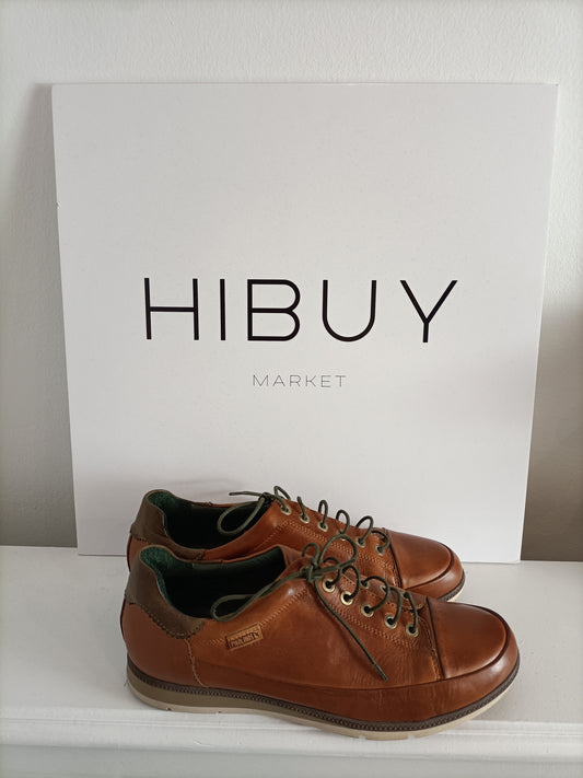 PIKOLINOS. Zapatos piel marrón T.41