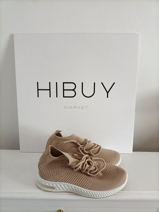 SUPERMADE. Zapatillas elásticas beige T.39