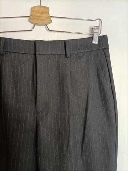 UNIQLO. Pantalón pinzas azul rayas T.m