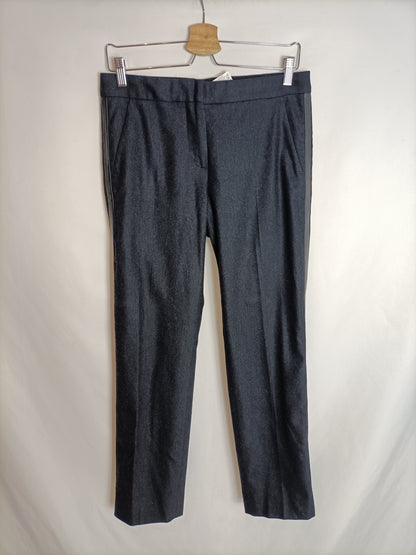 MAXMARA. Pantalón franela azul T.38