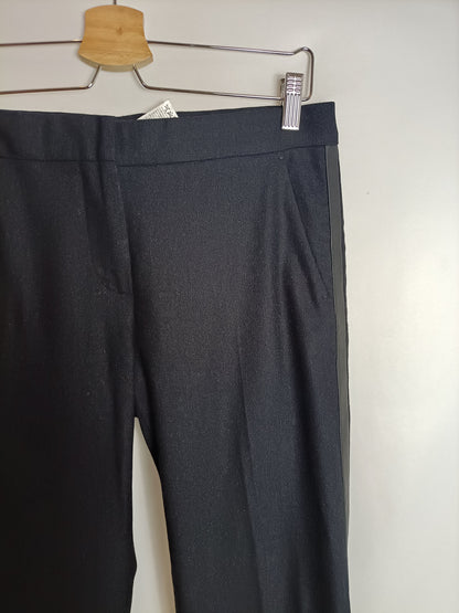 MAXMARA. Pantalón franela azul T.38