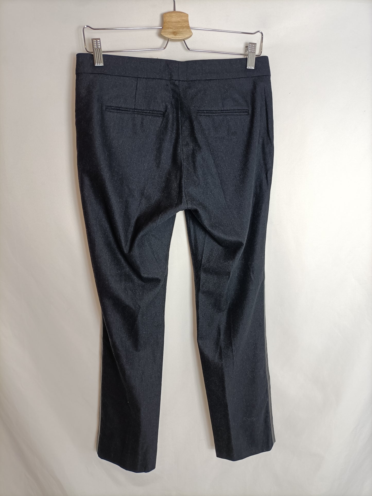MAXMARA. Pantalón franela azul T.38