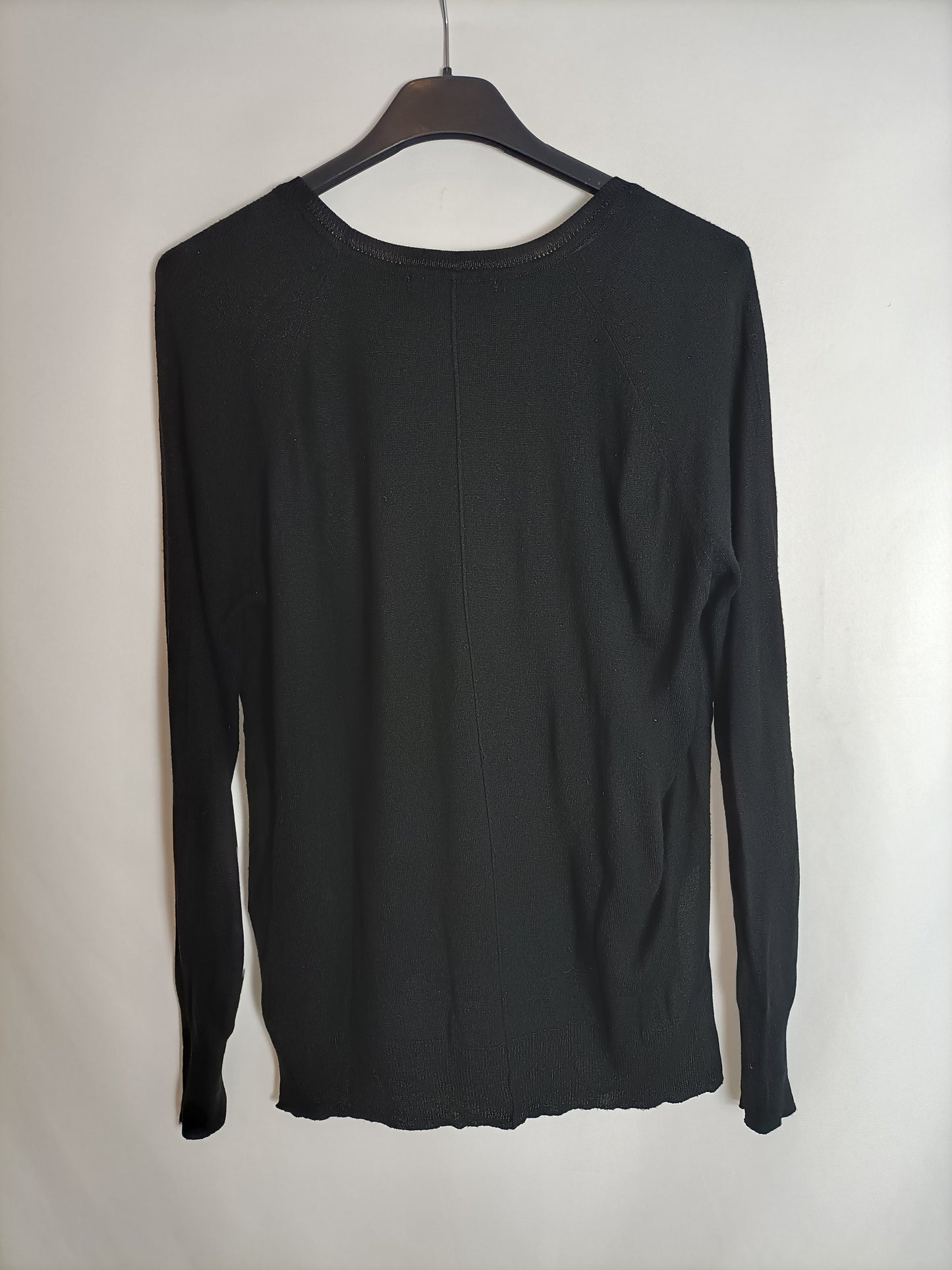 ZARA. Jersey negro fino T.s