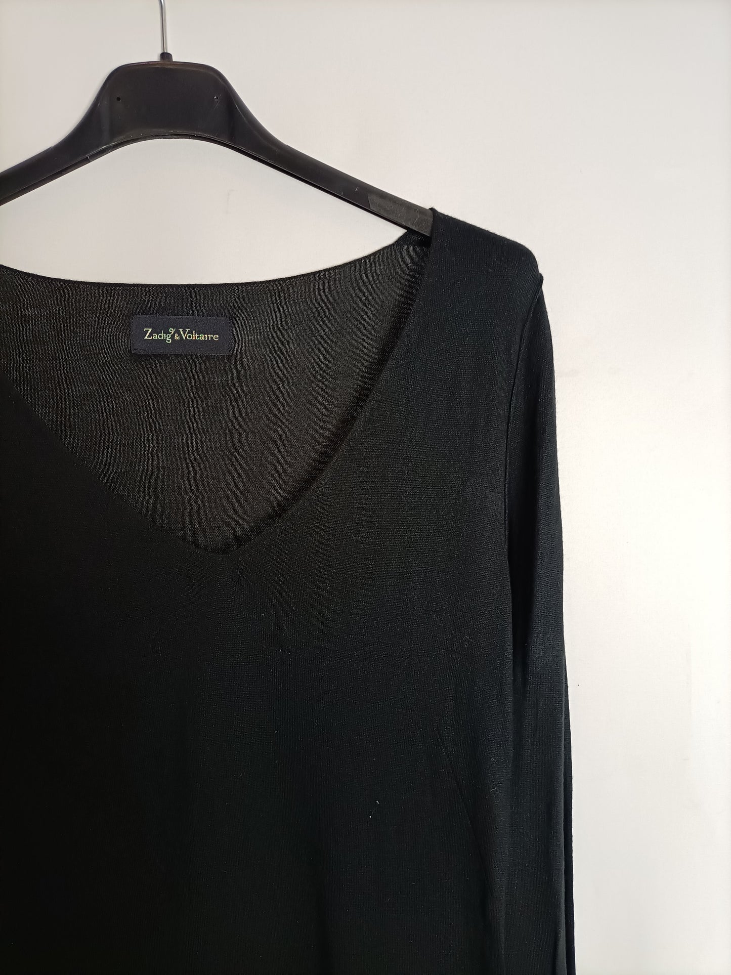 ZADIG&VOLTAIRE. Jersey negro fino T.XS