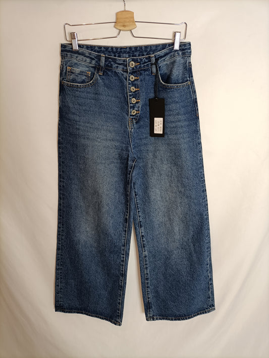 3D DENIM. Denim pants with buttons Size 42