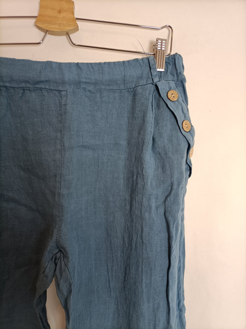 OTRAS. Pantalón lino azul T.u(s/m)