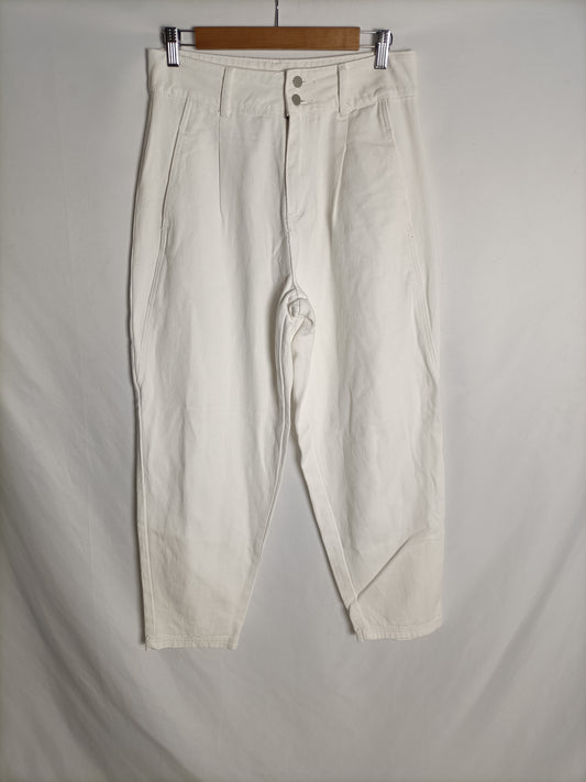 SHEIN. White slouchy denim pants TM