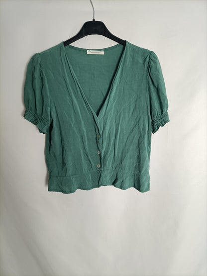 RENATTA&CO. Top verde agua abotonado TU(S)