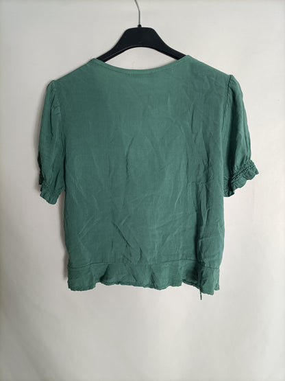 RENATTA&CO. Top verde agua abotonado TU(S)