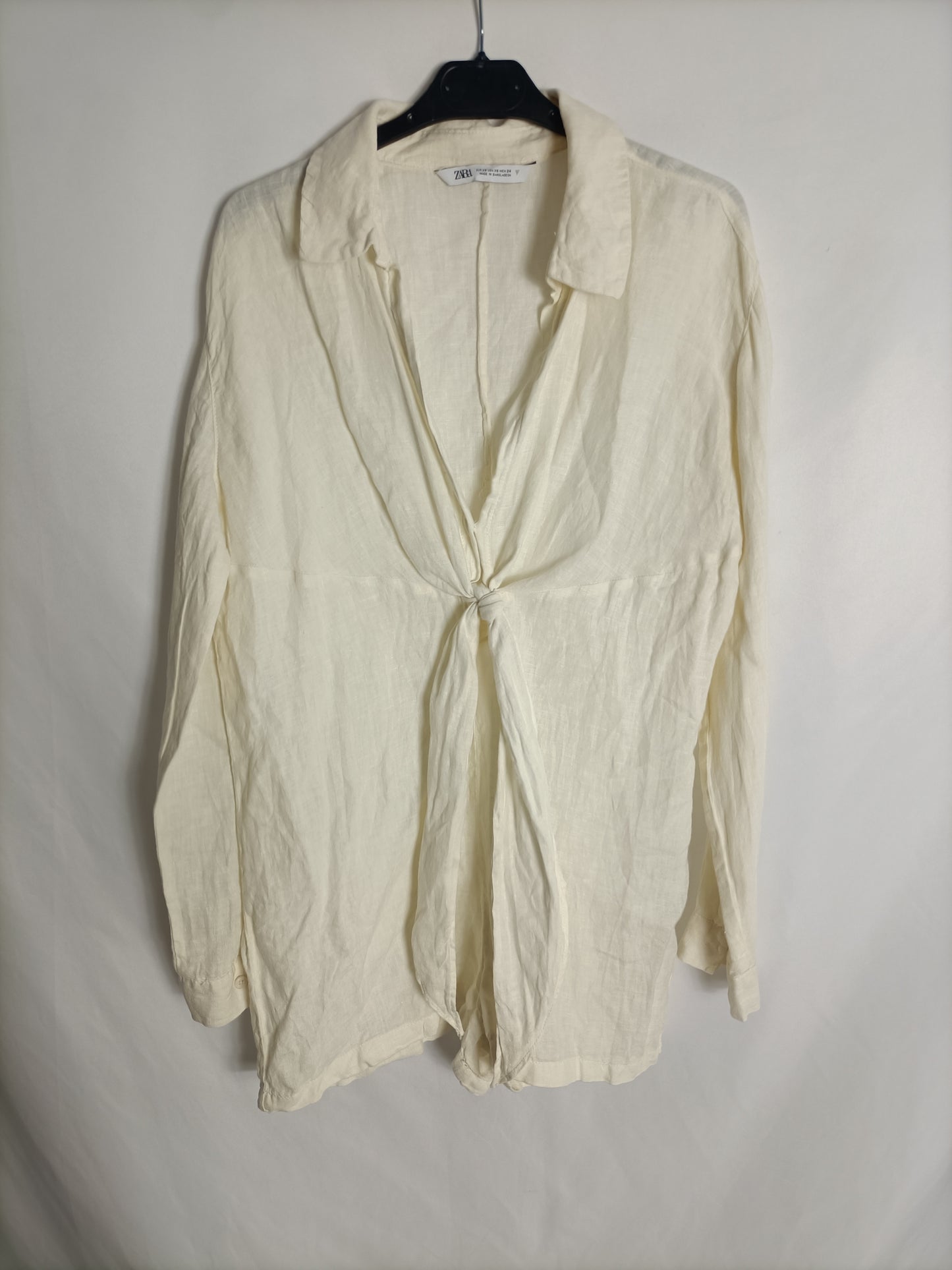 ZARA. Mono beige lino T.xs