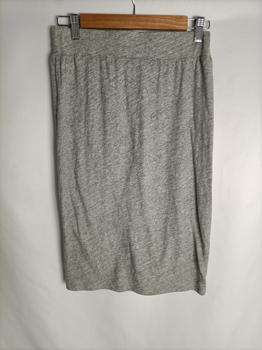 AMERICAN VINTAGE. Falda gris jaspeada T.s