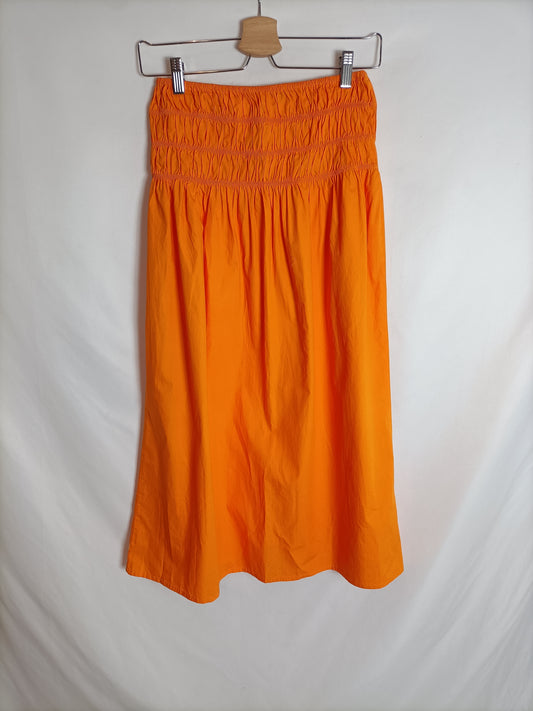 AMERICAN VINTAGE. Orange midi skirt (s/m)