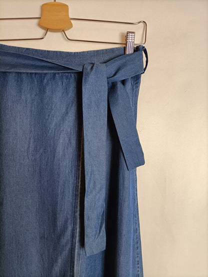 NAULOVER. Denim midi skirt T.38