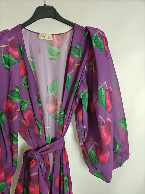 CAROL KUCHER. Vestido/kimono flores modaro T.1(s)