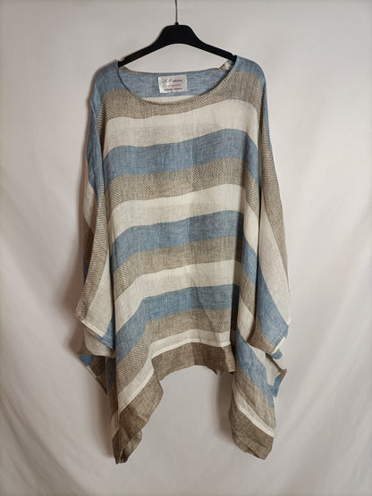 L'ORCHIDEA. TU striped linen kaftan