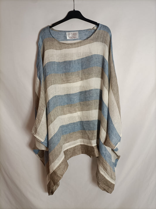 L'ORCHIDEA. Kaftan rayas lino TU