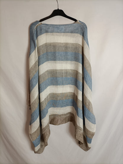 L'ORCHIDEA. TU striped linen kaftan