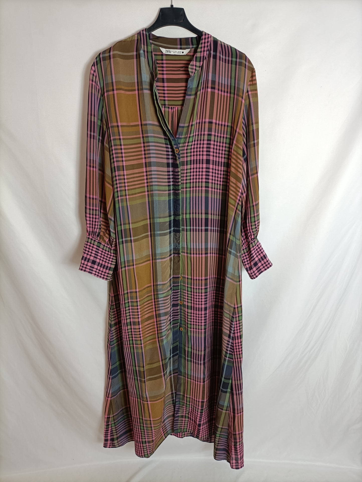 ZARA. Checked Ts shirt dress