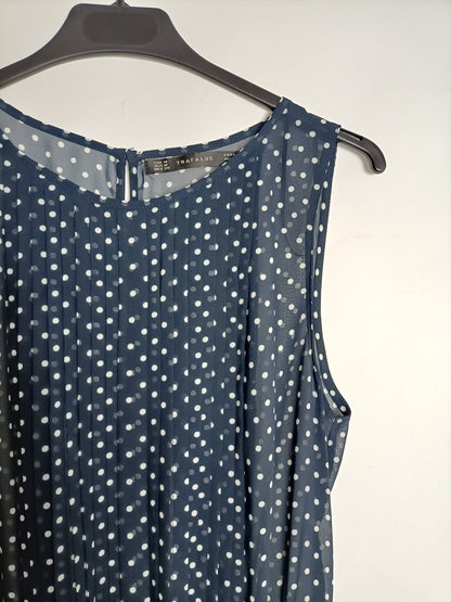 ZARA. Blue polka dot dress TM