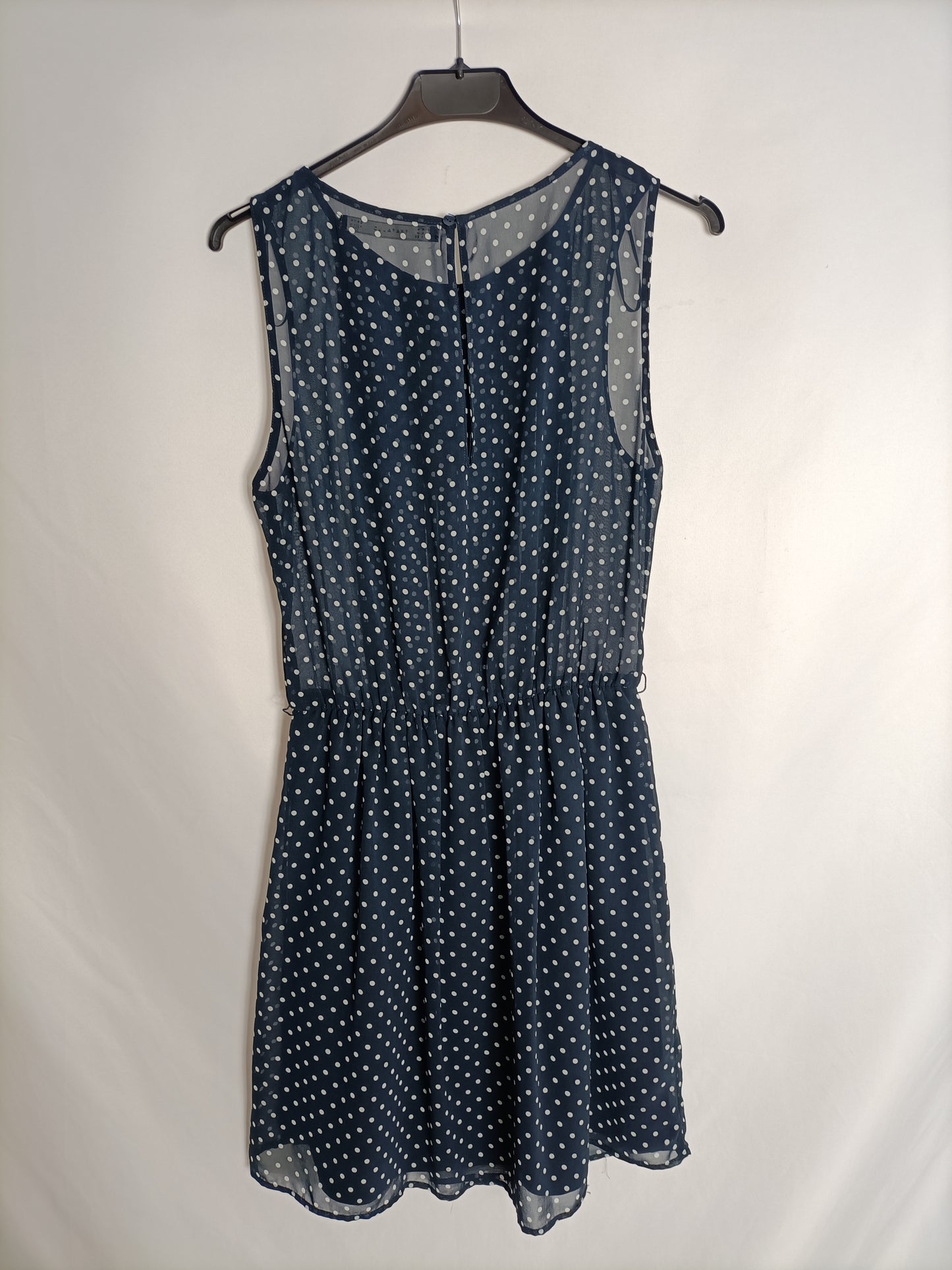 ZARA. Blue polka dot dress TM