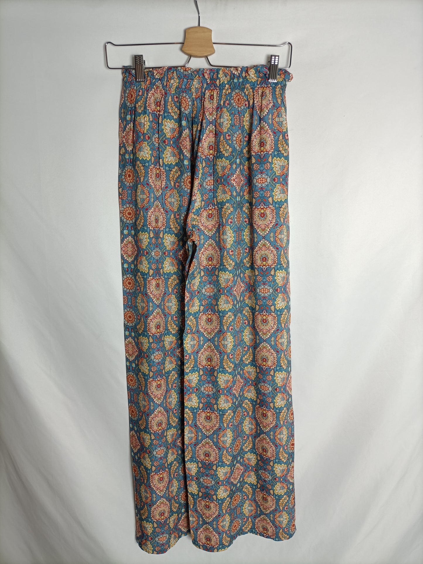 OTHERS. Flowing blue trousers with TU(S) print
