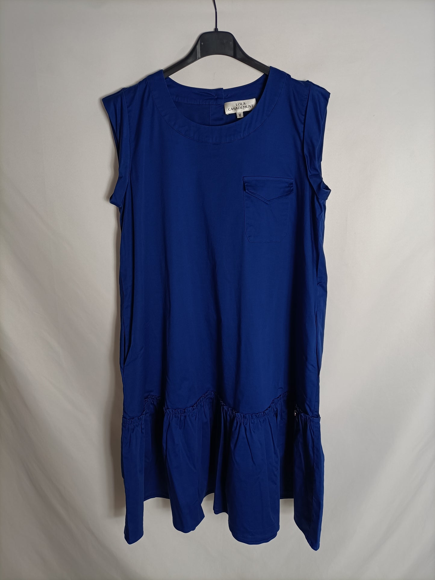LOLA CASADEMUNT. Tm blue ruffle dress