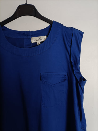 LOLA CASADEMUNT. Tm blue ruffle dress