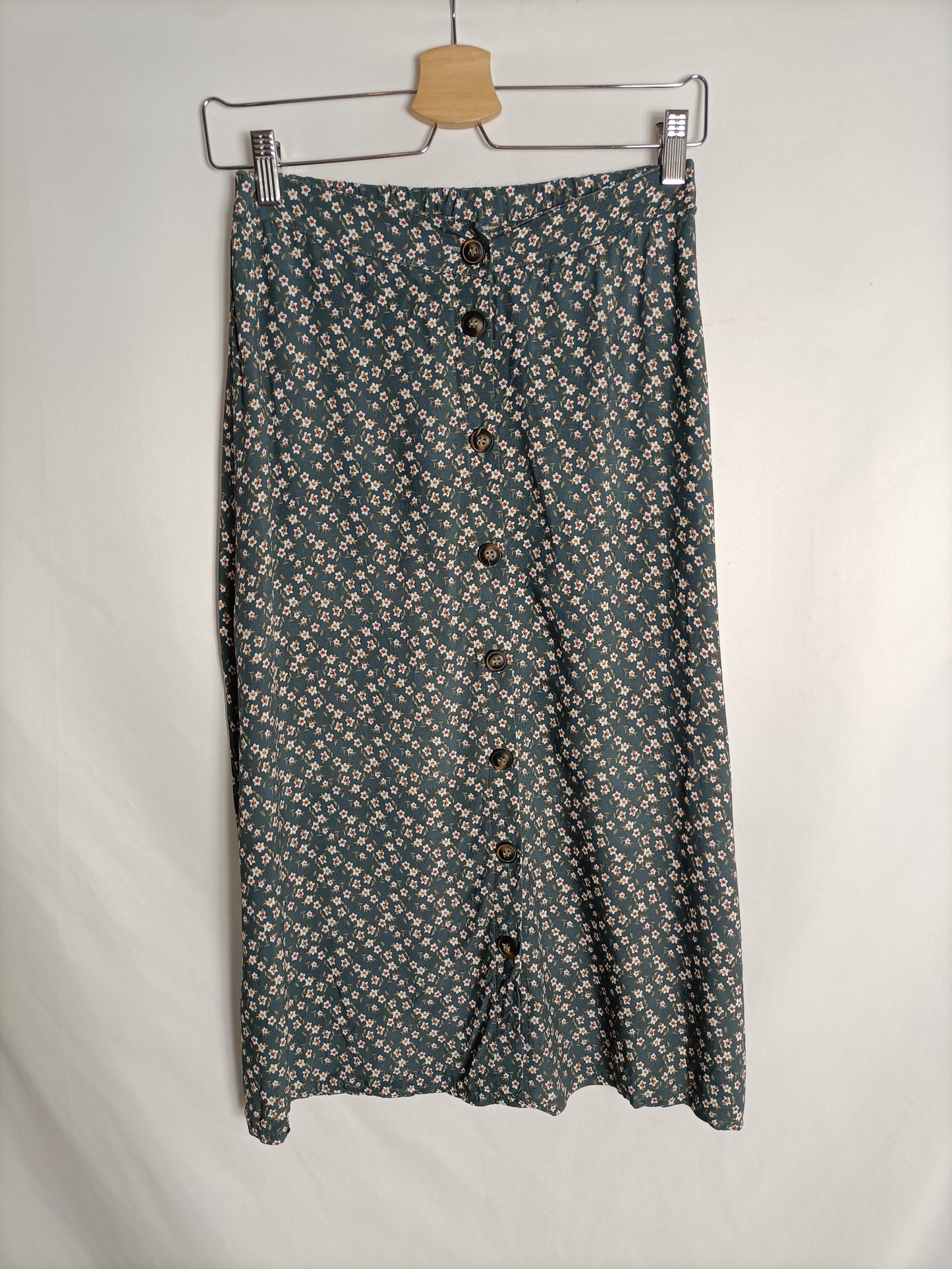 OTRAS. Falda gris florecitas T.u(m/l)