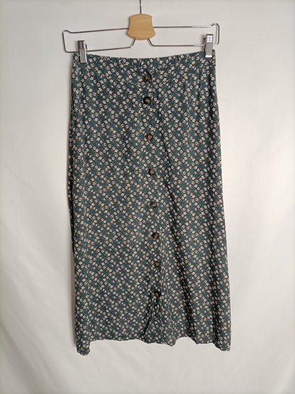 OTRAS. Falda gris florecitas T.u(m/l)