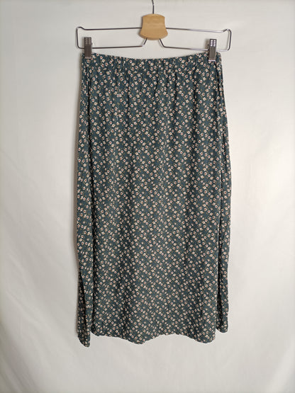 OTRAS. Falda gris florecitas T.u(m/l)