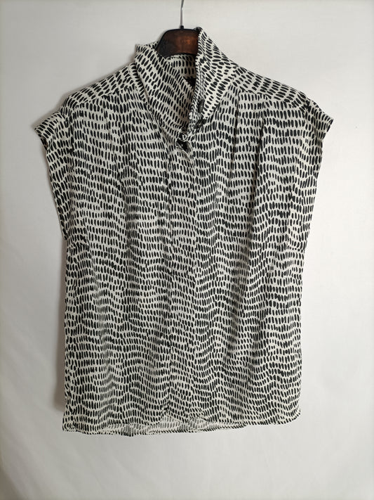 MASSIMO DUTTI. Camisa lino estampada T.s