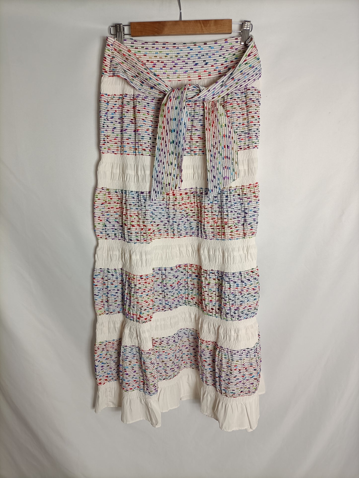 ZARA.Falda larga multicolor T.l