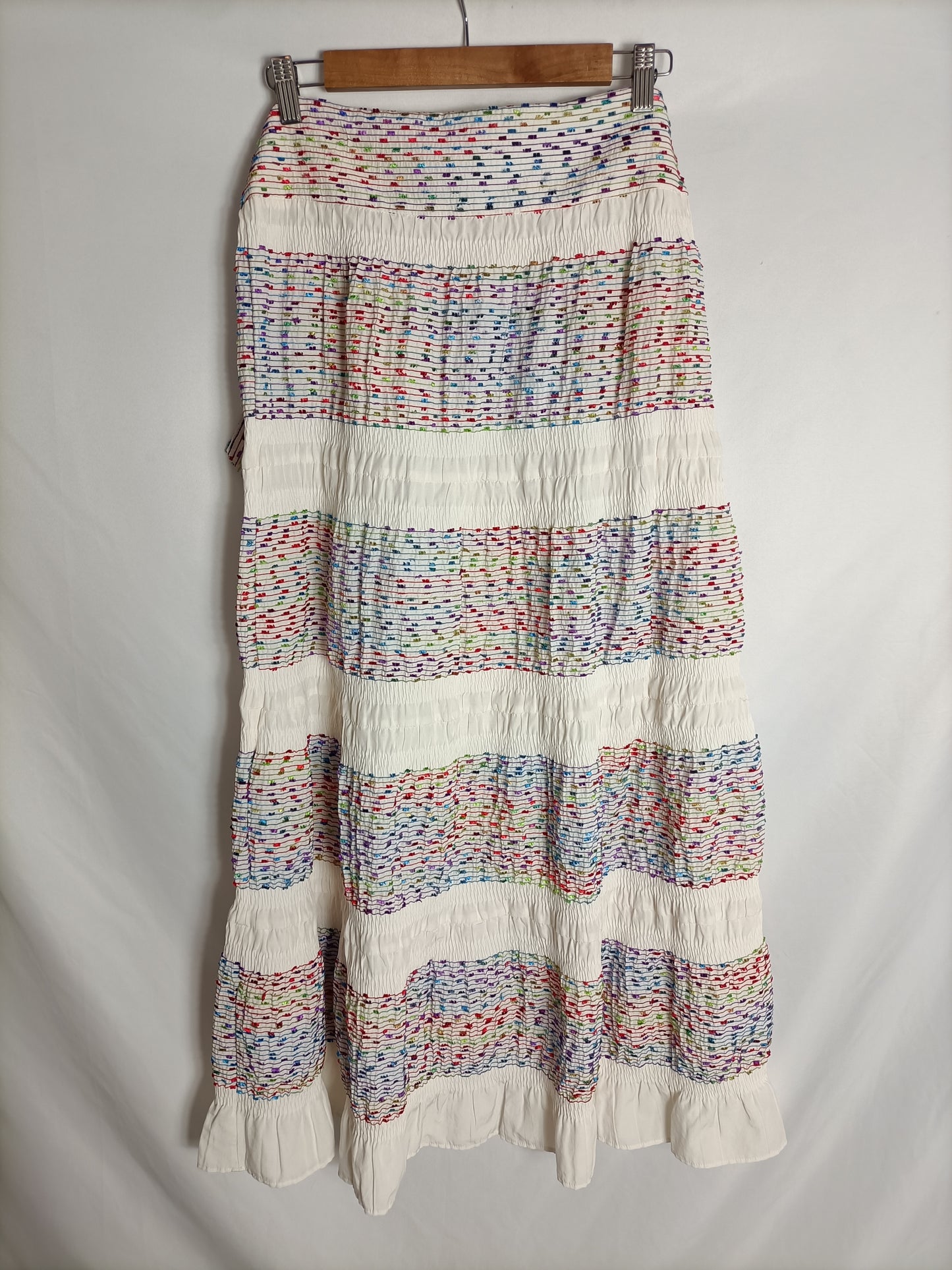 ZARA.Falda larga multicolor T.l