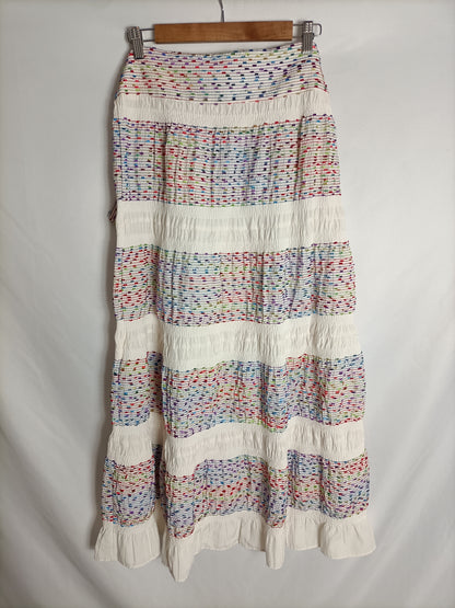 ZARA.Falda larga multicolor T.l