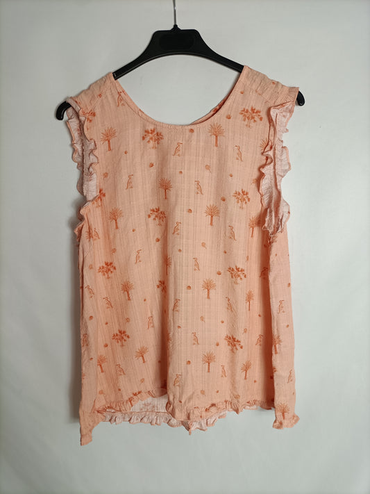 INDI&amp;COLD. Top salmon palmeras Tm