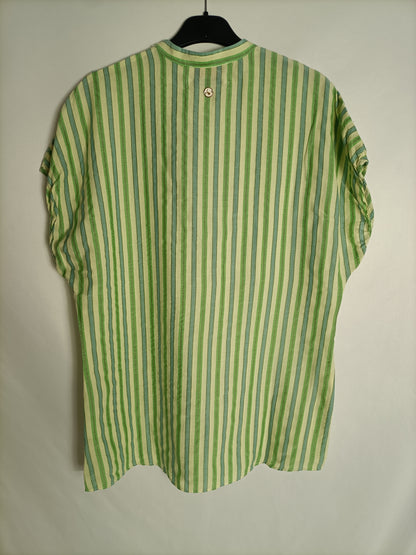 EL GANSO. Blusa rayas verde T.m