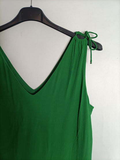 MASSIMO DUTTI. Green gathered top Tl