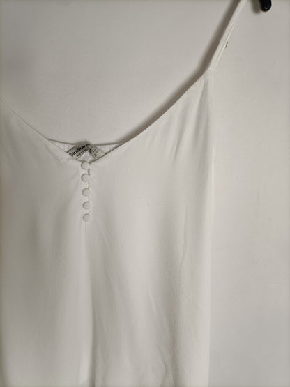 STRADIVARIUS. Top blanco tirantes T.l
