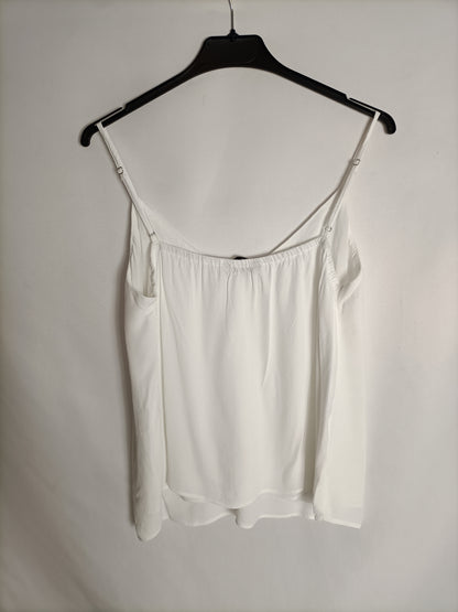 STRADIVARIUS. Top blanco tirantes T.l