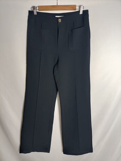 CARLOTA&amp;CO. Blue straight-leg trousers Tl