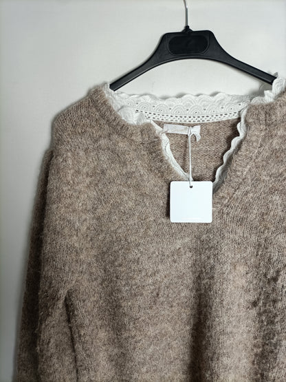 CARLOTA&amp;CO. Beige knit dress Tm/l