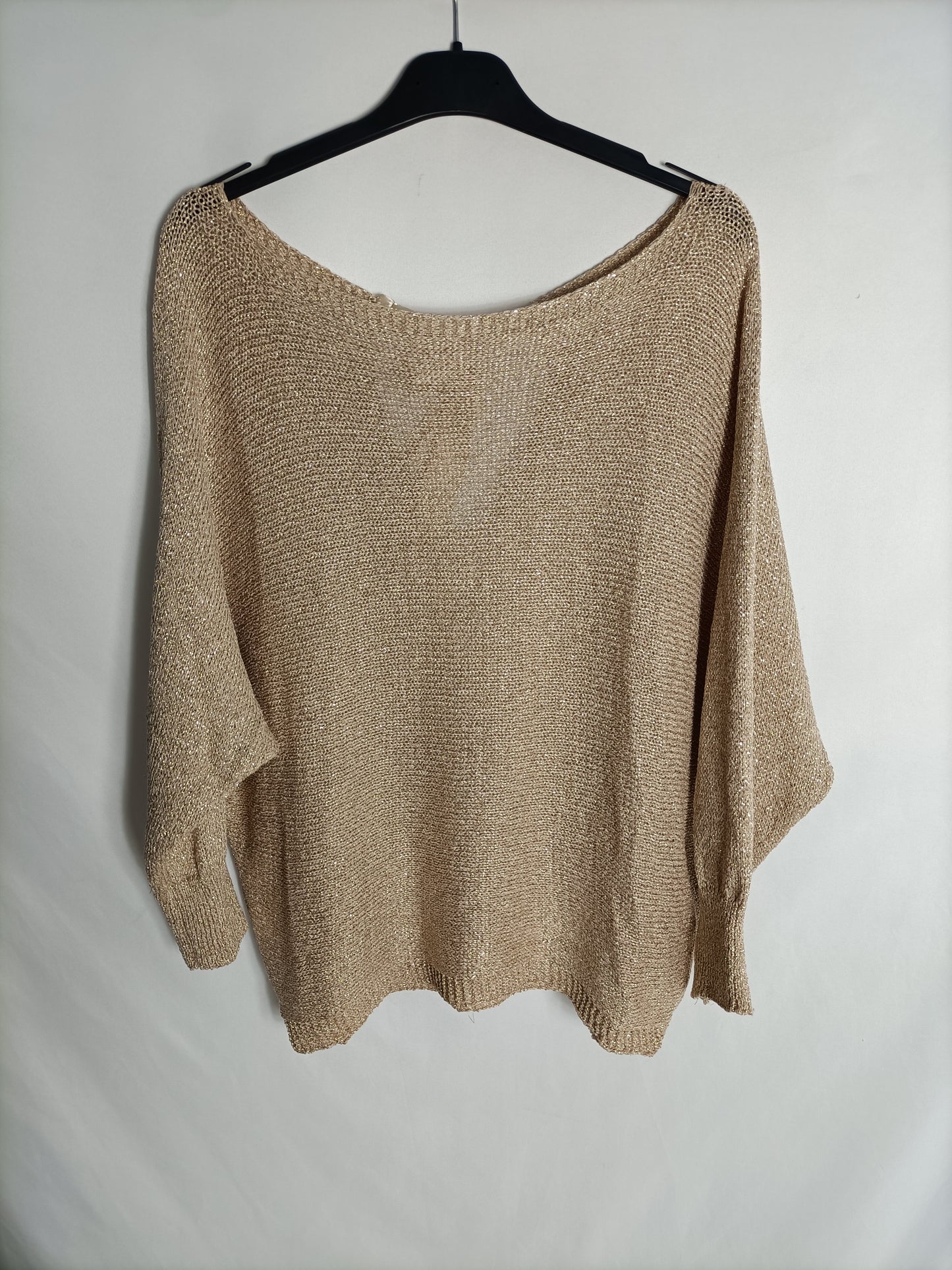 OTHERS. Fine gold sweater YOU (S/M)
